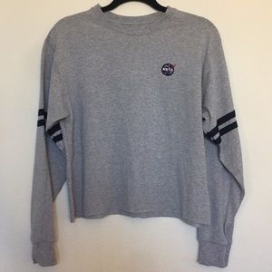 NWT Sleeve Crop Top by Mighty Fine